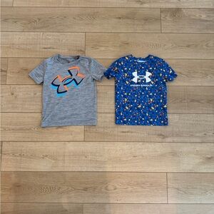Under Armour Kids' Gray and Blue Graphic Tees